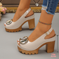 👠 50% DE RÉDUCTION !✨ Sandales à Boucle Chic – Talons Stables & Look Raffiné 💖【Prix Exceptionnel】