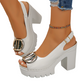 👠 50% DE RÉDUCTION !✨ Sandales à Boucle Chic – Talons Stables & Look Raffiné 💖【Prix Exceptionnel】