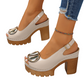 👠 50% DE RÉDUCTION !✨ Sandales à Boucle Chic – Talons Stables & Look Raffiné 💖【Prix Exceptionnel】