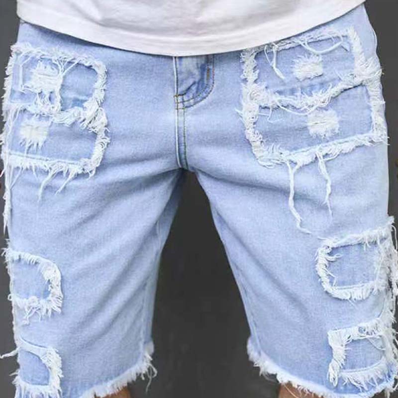 🩳 50% DE RÉDUCTION! 🔥 Short en Jean Déchiré pour Homme – Design Usé & Effiloché, Tissu Respirant & Look Urbain Tendance ✨