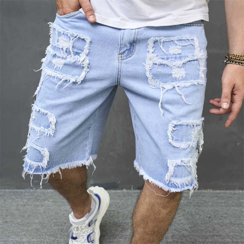 🩳 50% DE RÉDUCTION! 🔥 Short en Jean Déchiré pour Homme – Design Usé & Effiloché, Tissu Respirant & Look Urbain Tendance ✨