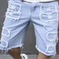 🩳 50% DE RÉDUCTION! 🔥 Short en Jean Déchiré pour Homme – Design Usé & Effiloché, Tissu Respirant & Look Urbain Tendance ✨