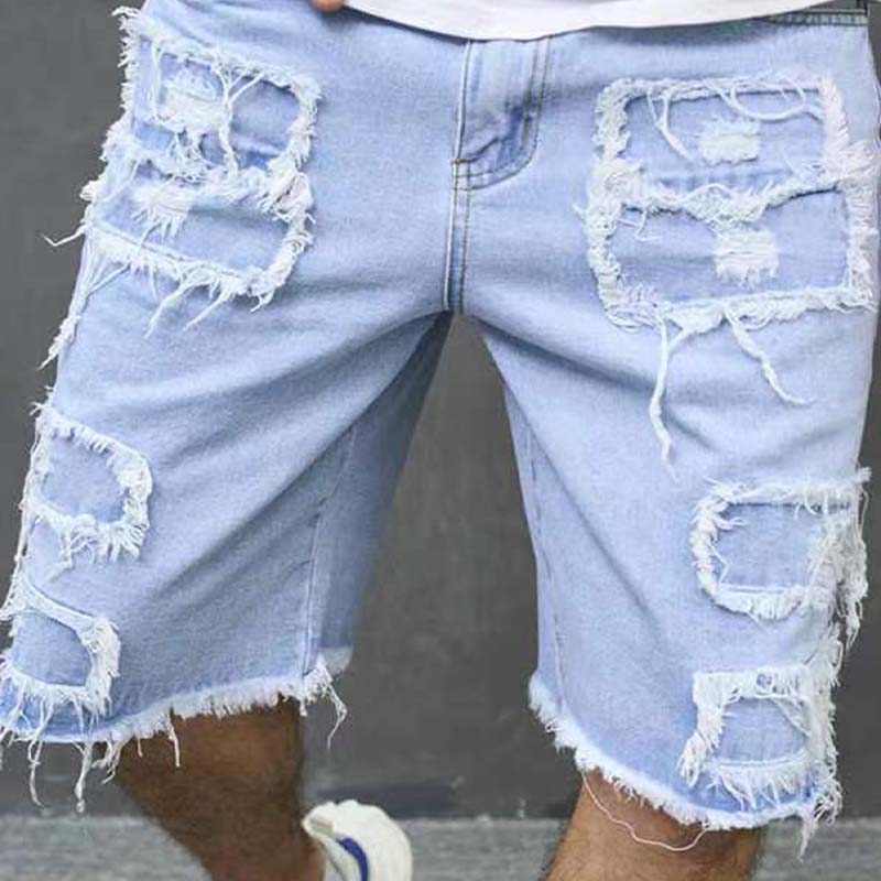 🩳 50% DE RÉDUCTION! 🔥 Short en Jean Déchiré pour Homme – Design Usé & Effiloché, Tissu Respirant & Look Urbain Tendance ✨