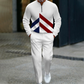🔥NOUVEAUTÉ 2026🔥Ensemble de survêtement à demi-zip pour homme, motif color block