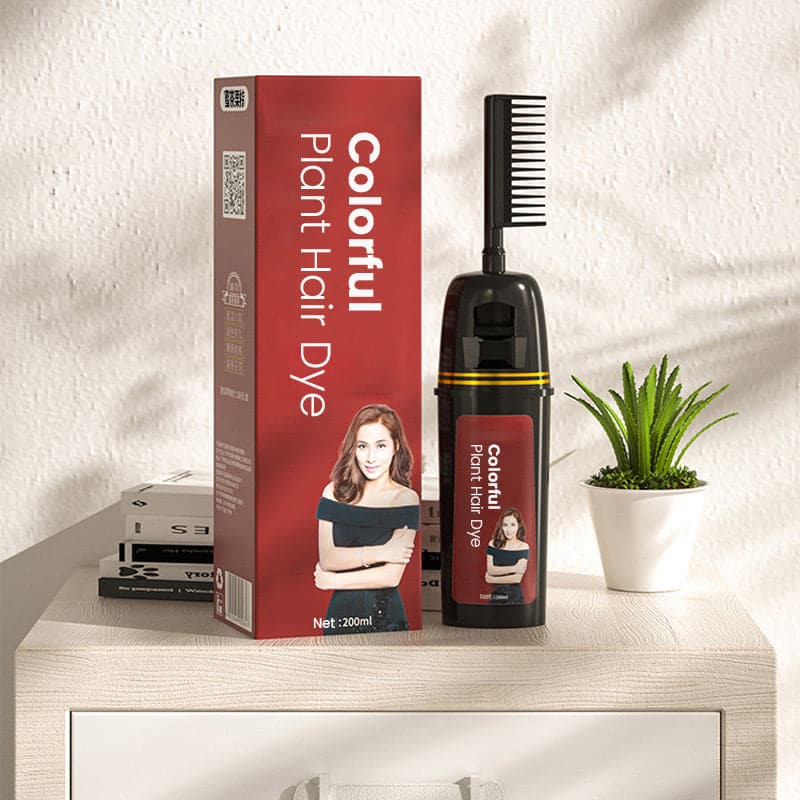 📢📢50 % DE RÉDUCTION !!!⏰Coloration Capillaire Végétale Colorée avec Peigne Applicateur Innovant👱