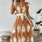 🎑60 % de réduction ✨Robe longue fluide à col en V et imprimé baroque pour femme