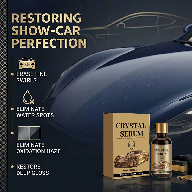 🚗ACHETEZ 1, RECEVEZ 1 GRATUIT !✨Kit de Revêtement Céramique Voiture – Sérum Crystal, Éclat Miroir & Protection 9H+