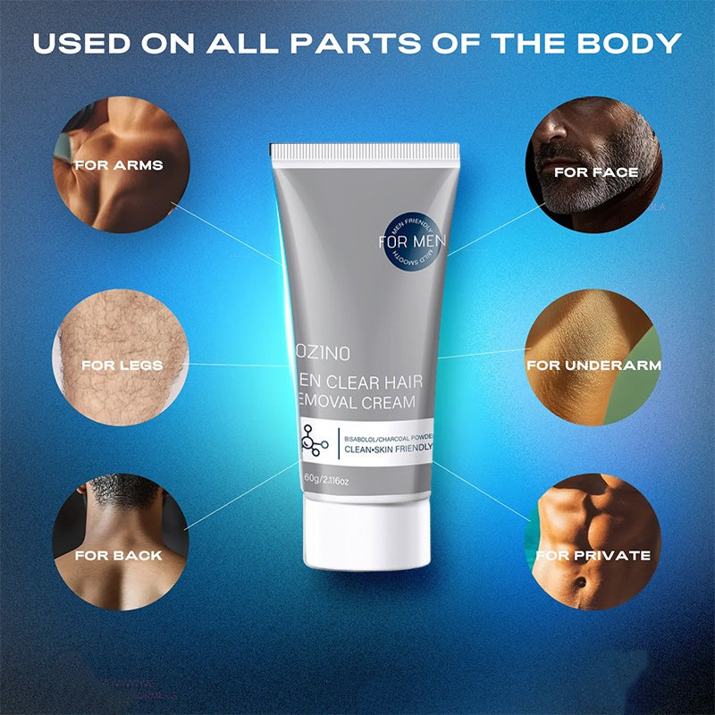 Crème dépilatoire pour homme à action rapide