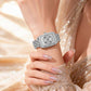 📢50% de réduction✨Montre-bracelet pour femme en quartz, ornée de strass⌚