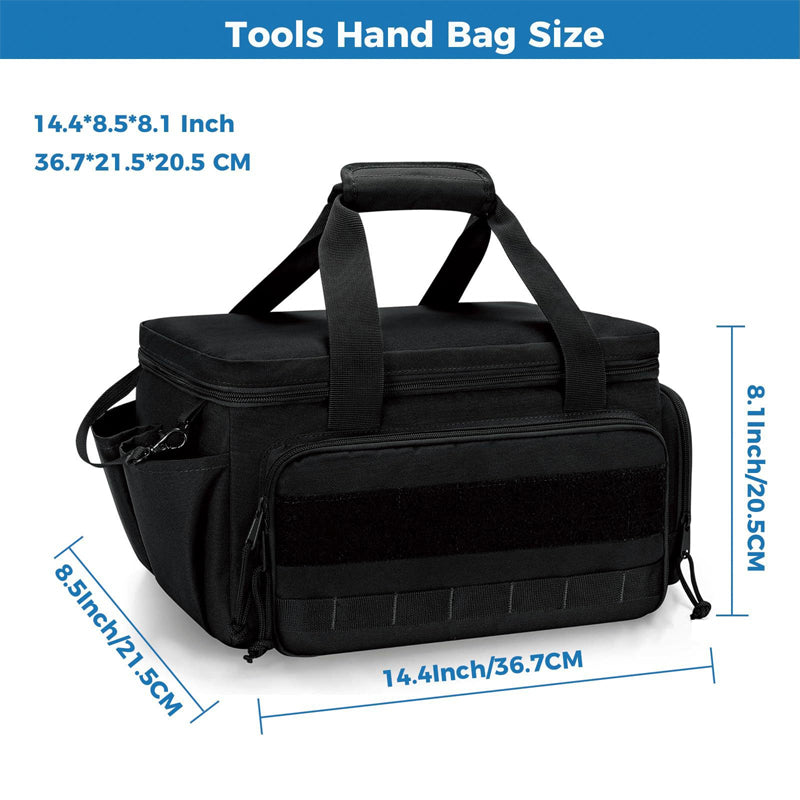 💎✨PROMO -50%🛠️Sac à Outils en Toile Haute Densité – 35 cm, Ultra-Résistant & Bandoulière Amovible (Noir)