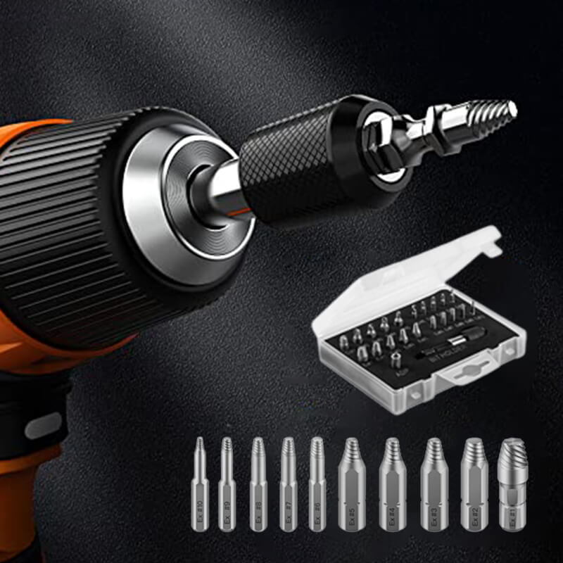 🔩 50% DE RÉDUCTION ! 🛠️Extracteur de Vis 22/33 Pièces – Pour Vis Cassées, Abîmées & Rouillées.⚙️