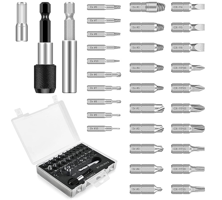 🔩 50% DE RÉDUCTION ! 🛠️Extracteur de Vis 22/33 Pièces – Pour Vis Cassées, Abîmées & Rouillées.⚙️