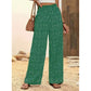 👖50% DE RÉDUCTION⏰Pantalon Taille Haute à Jambes Larges & Imprimé Chic – Coupe Fluide, Élastique & Polyvalent pour Femme🌸