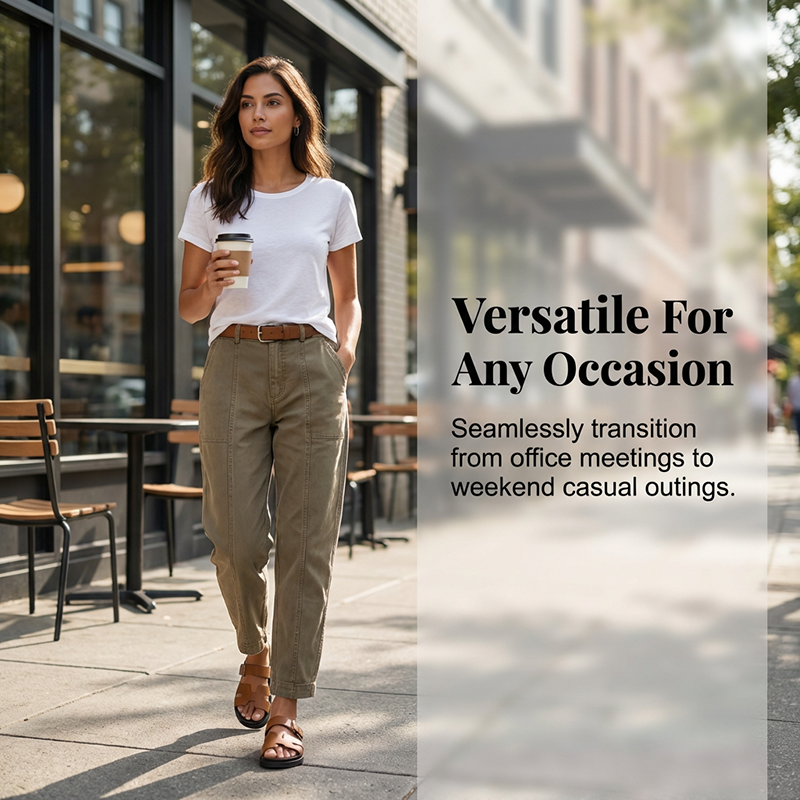 👖 50 % de réduction + livraison gratuite 💐Pantalon utilitaire fuselé à taille haute pour femme