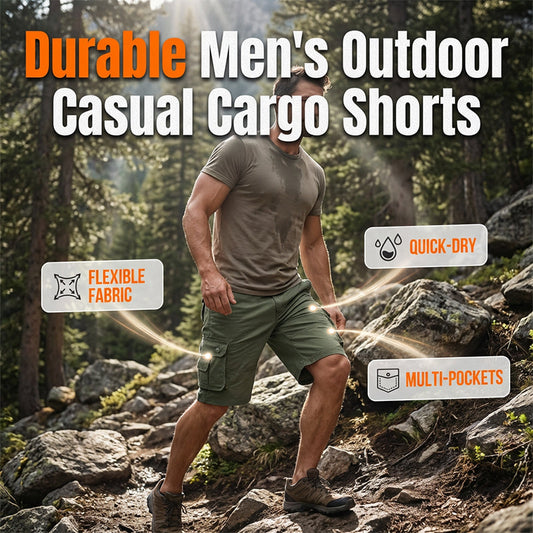 🪖 PROMO LIMITÉE : ACHETEZ 2 SHORTS, LIVRAISON GRATUITE ! ✈️ Shorts Cargo Homme Décontractés – Tissu Résistant & Multi-Poches 🏕️