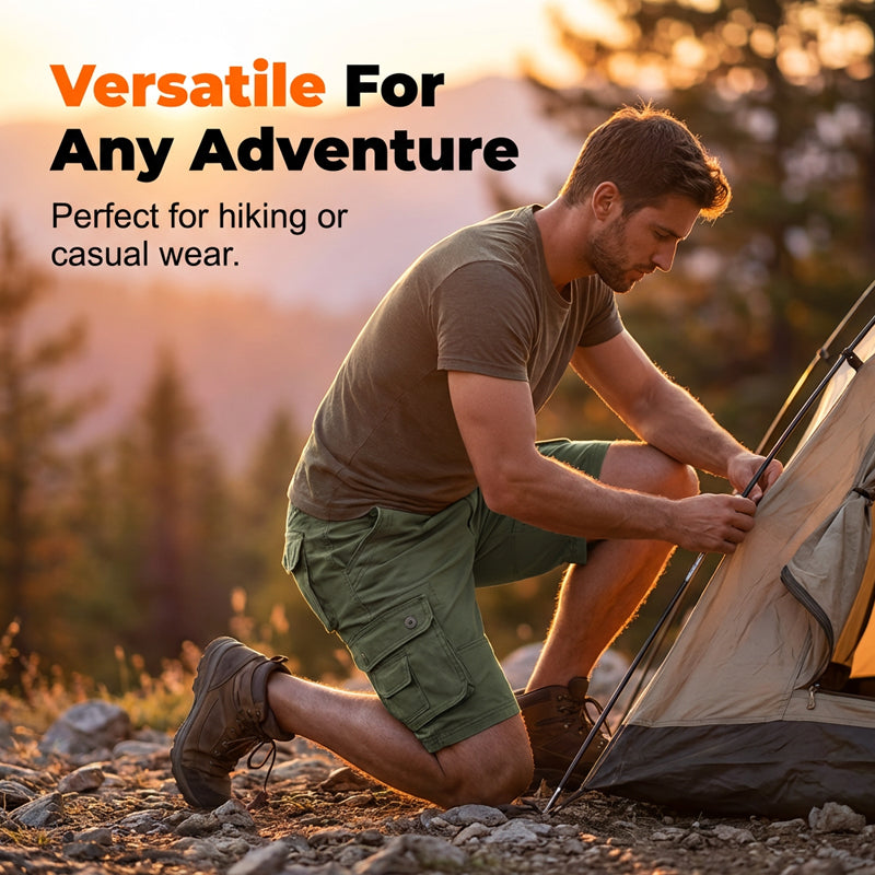 🪖 PROMO LIMITÉE : ACHETEZ 2 SHORTS, LIVRAISON GRATUITE ! ✈️ Shorts Cargo Homme Décontractés – Tissu Résistant & Multi-Poches 🏕️