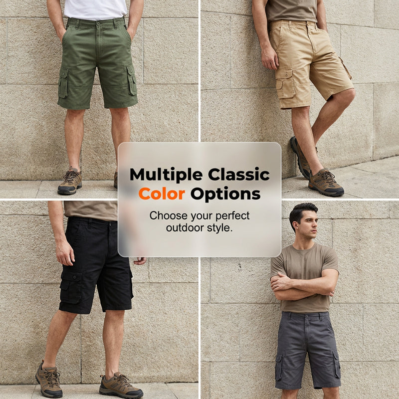 🪖 PROMO LIMITÉE : ACHETEZ 2 SHORTS, LIVRAISON GRATUITE ! ✈️ Shorts Cargo Homme Décontractés – Tissu Résistant & Multi-Poches 🏕️