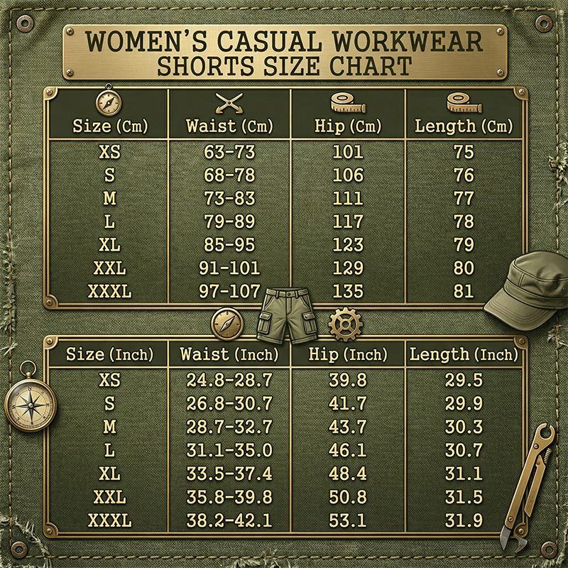 Short cargo à séchage rapide avec poches pour femme