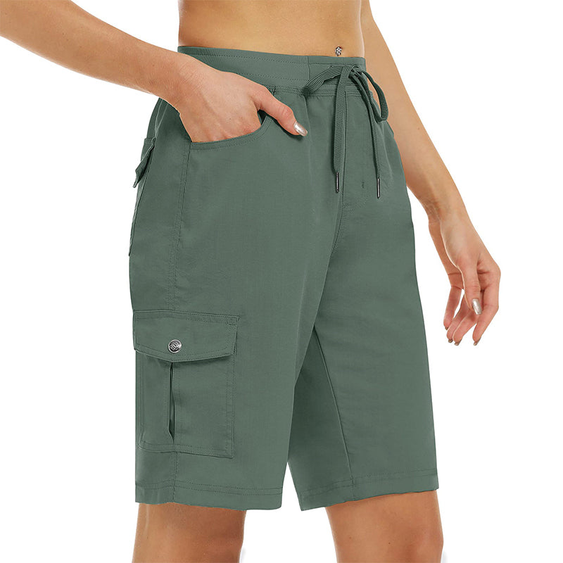 Short cargo à séchage rapide avec poches pour femme