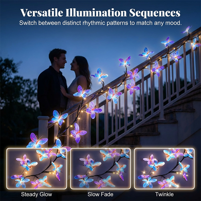 💐50% DE RÉDUCTION🦋Guirlande Lumineuse USB – Décoration Murale Magique, Sans Prise🔌