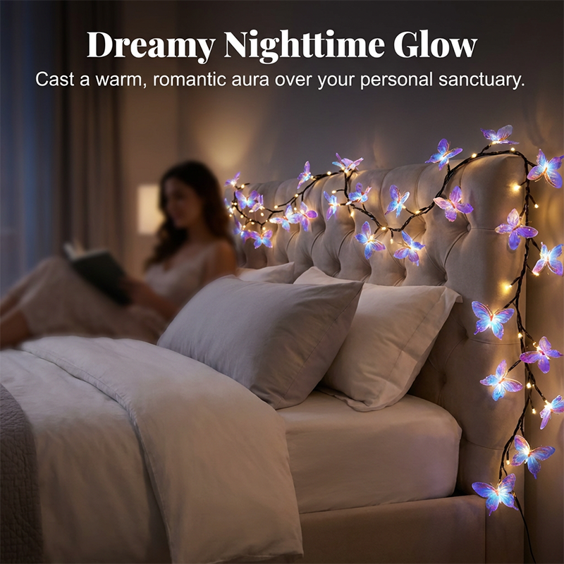💐50% DE RÉDUCTION🦋Guirlande Lumineuse USB – Décoration Murale Magique, Sans Prise🔌