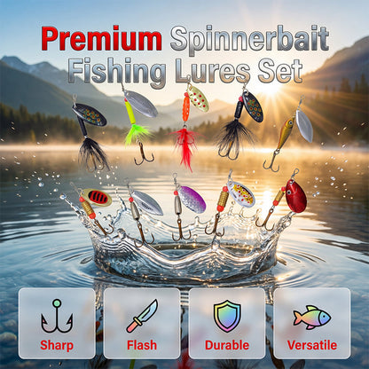 Leurre de pêche spinnerbait en métal