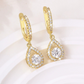💎50% DE RÉDUCTION!✨Boucles d'Oreilles Créoles Goutte – Zircon Éclatant, Sertissage Pavé, Fini Or ou Argent Pour Une Élégance Intemporelle🎀