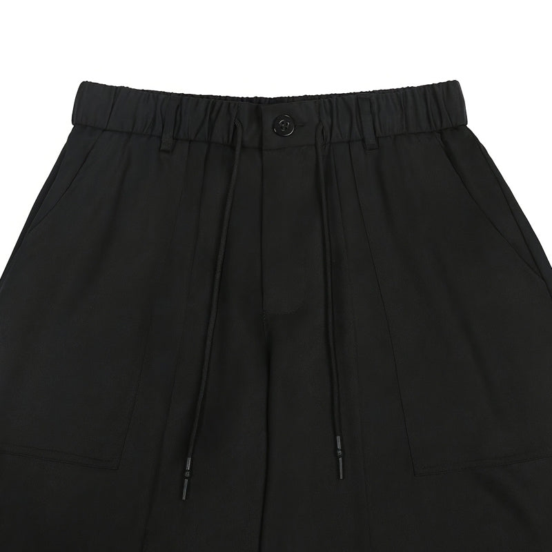 Pantalons capri décontractés à cordon de serrage pour homme, tailles fortes