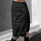 Pantalons capri décontractés à cordon de serrage pour homme, tailles fortes