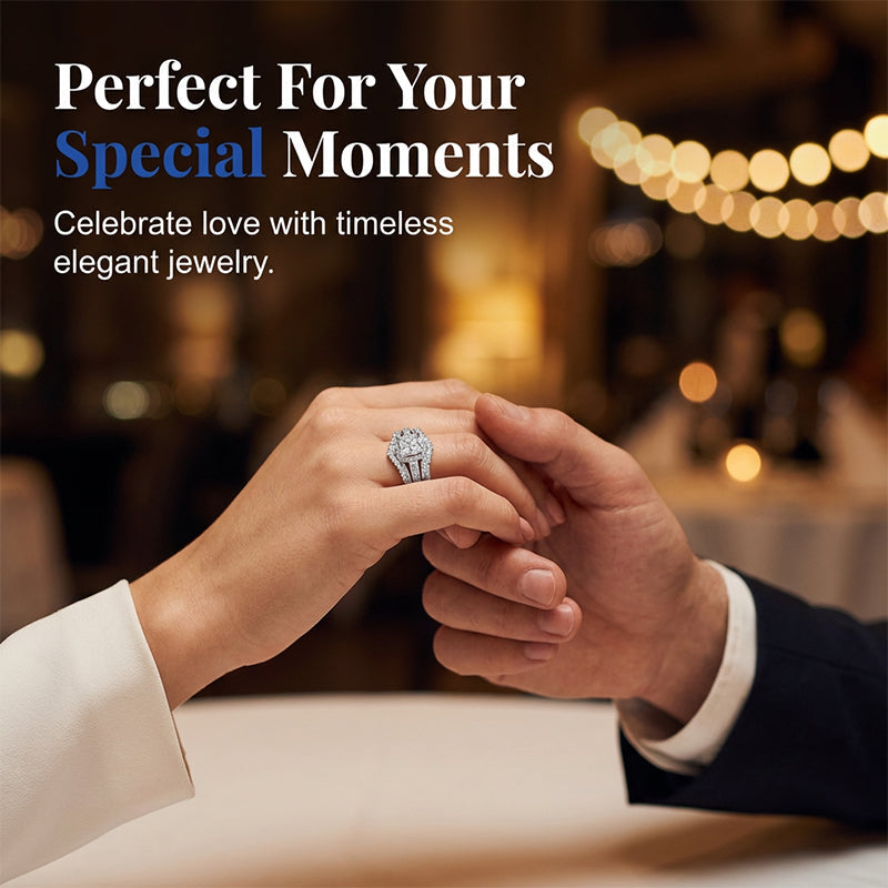 💍 OFFRE LIMITÉE -50% ! 💥 Bague Femme Zircone Cubique Taille Princesse – Sertissage Pavé, Anneau Multi-Couches, Éclat Brillant ✨