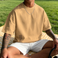 👕PROMO -50%✨T-Shirt Homme Coupe Oversize – Mélange Coton Premium, Imprimé Urbain & Style Décontracté (7 Couleurs, S-4XL)