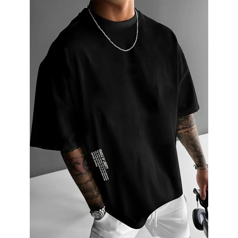 👕PROMO -50%✨T-Shirt Homme Coupe Oversize – Mélange Coton Premium, Imprimé Urbain & Style Décontracté (7 Couleurs, S-4XL)