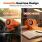 🌀PROMO FLASH 50%🌬️Ventilateur Personnel USB Mains Libres – Fixation Grille Aération Voiture ou Bureau, Écran LED, Silencieux (<36dB), Batterie 2000/4000mAh, 3 Couleurs🚗