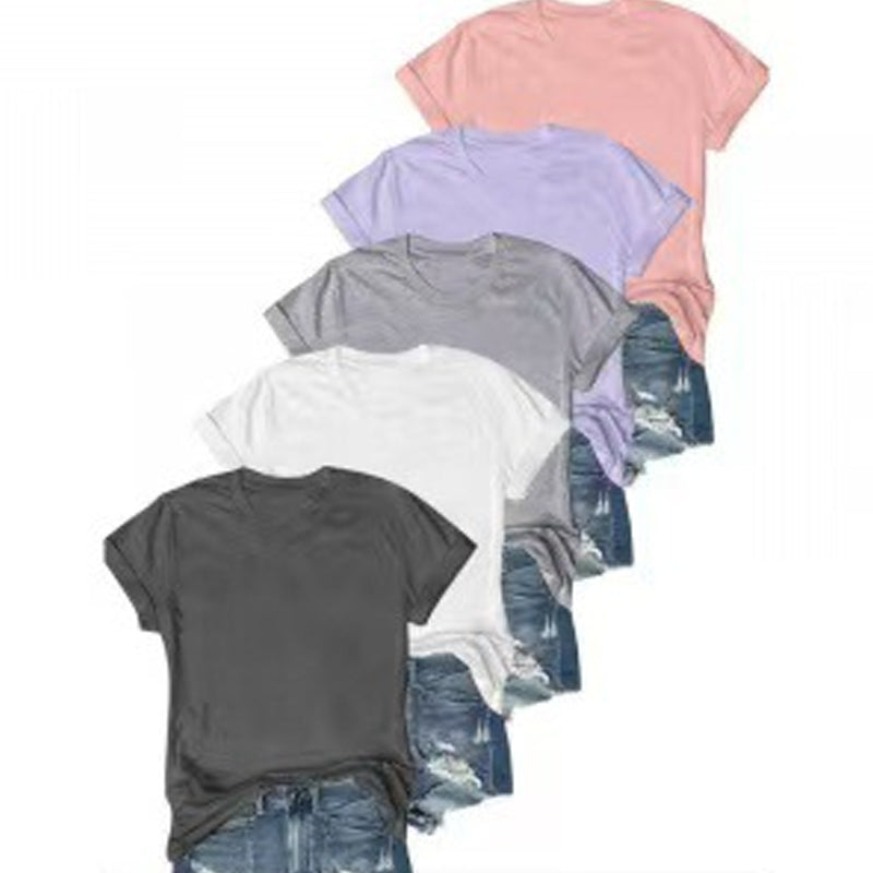 🔥Promotion exceptionnelle 2026 : 50 % de réduction🔥Lot de 5 t-shirts unis polyvalents