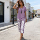👗50% DE RÉDUCTION☁️Ensemble Haut Long & Pantalon Large – Tissu Doux, Look Décontracté 🌿【Offre Limitée】