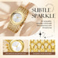⌚ 50% DE RÉDUCTION! ✨ Montre Rétro Femme avec Strass – Design Élégant, Cadre Diamant & Parfaite Pour Toute Occasion 💎