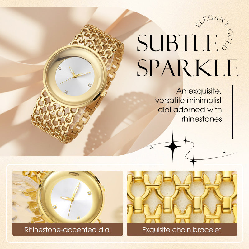 ⌚ 50% DE RÉDUCTION! ✨ Montre Rétro Femme avec Strass – Design Élégant, Cadre Diamant & Parfaite Pour Toute Occasion 💎