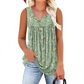 📢👕⏰ PROMO -50% ! Haut sans Manches Imprimé à Boutons pour Femme – Tissu Léger, 6 Couleurs Vives (S-4XL)