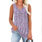 📢👕⏰ PROMO -50% ! Haut sans Manches Imprimé à Boutons pour Femme – Tissu Léger, 6 Couleurs Vives (S-4XL)
