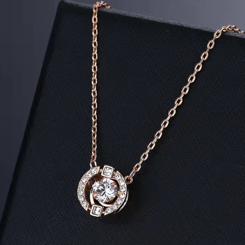 💐50% DE RÉDUCTION ! Collier Danse en Strass – Anti-Transpiration, Pierre Mobile & Halo Cristaux 💧💎【Offre Limitée】