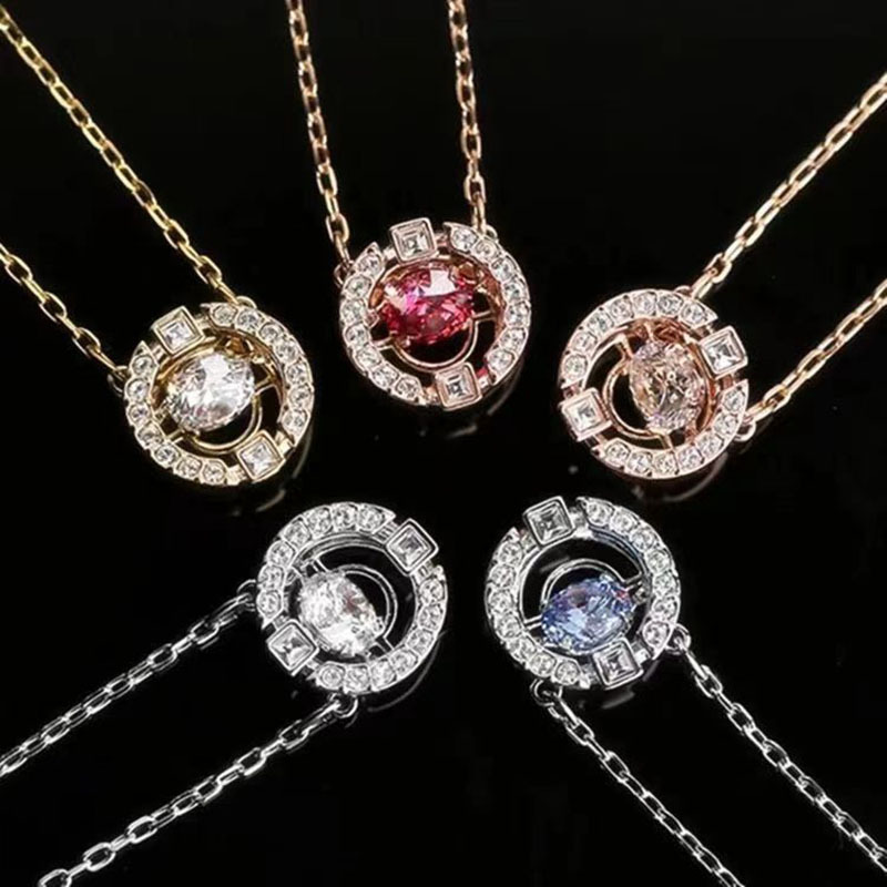 💐50% DE RÉDUCTION ! Collier Danse en Strass – Anti-Transpiration, Pierre Mobile & Halo Cristaux 💧💎【Offre Limitée】