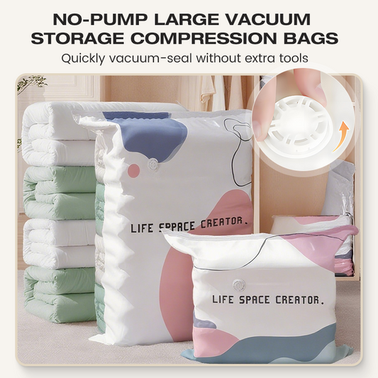 💨Grand Sac de Rangement Sous Vide Compressible – Sans Pompe, Étanche & Idéal Pour Gagner De La Place Dans Les Valises Et À La Maison✈️