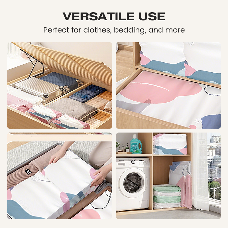 💨Grand Sac de Rangement Sous Vide Compressible – Sans Pompe, Étanche & Idéal Pour Gagner De La Place Dans Les Valises Et À La Maison✈️