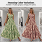 👗PROMO FLASH : -50%🔥Robe Longue Femme – Col en V, Imprimé Floral & Taille Froncée, Tissu Léger et Respirant🍁