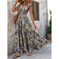 👗PROMO FLASH : -50%🔥Robe Longue Femme – Col en V, Imprimé Floral & Taille Froncée, Tissu Léger et Respirant🍁