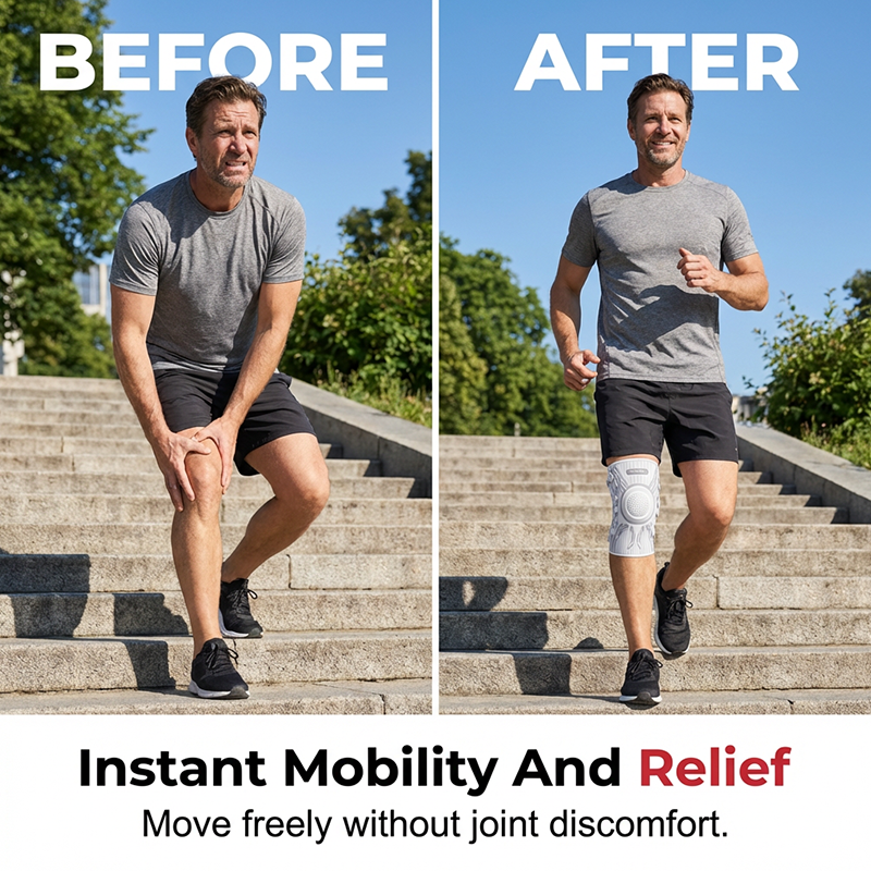 🦵50 % DE RÉDUCTION🔥Genouillère intelligente avec molette de compression ajustable | Soutien personnalisé, soulagement de la douleur, idéale pour le sport et l'arthrite💪