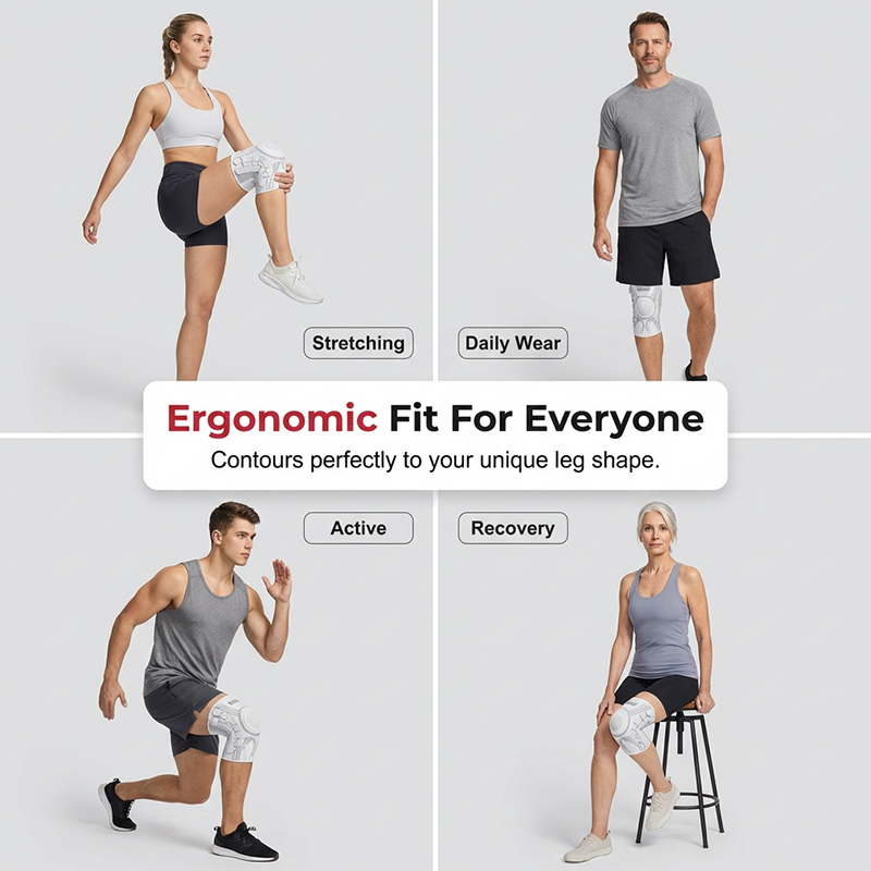 🦵50 % DE RÉDUCTION🔥Genouillère intelligente avec molette de compression ajustable | Soutien personnalisé, soulagement de la douleur, idéale pour le sport et l'arthrite💪