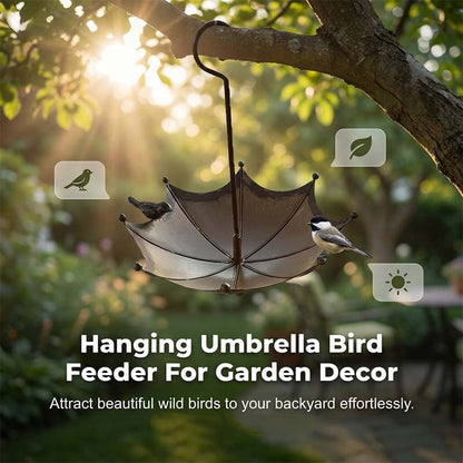 🚀 Offre à durée limitée - Mangeoire et bain suspendus en forme de parapluie pour oiseaux
