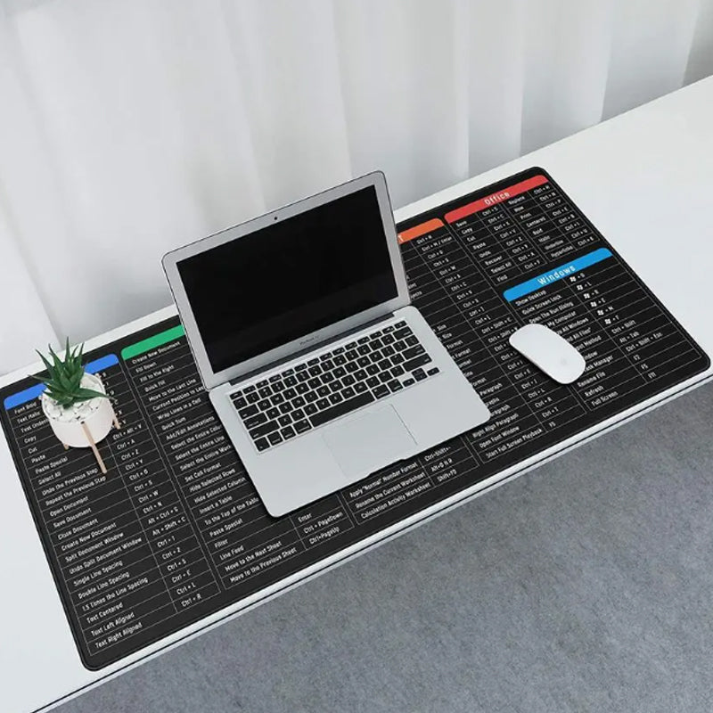 🖱️⌨️50 % de réduction🔥✨Pavé de clavier antidérapant Quick Key Super Large - avec motifs de raccourcis pour les logiciels de bureautique