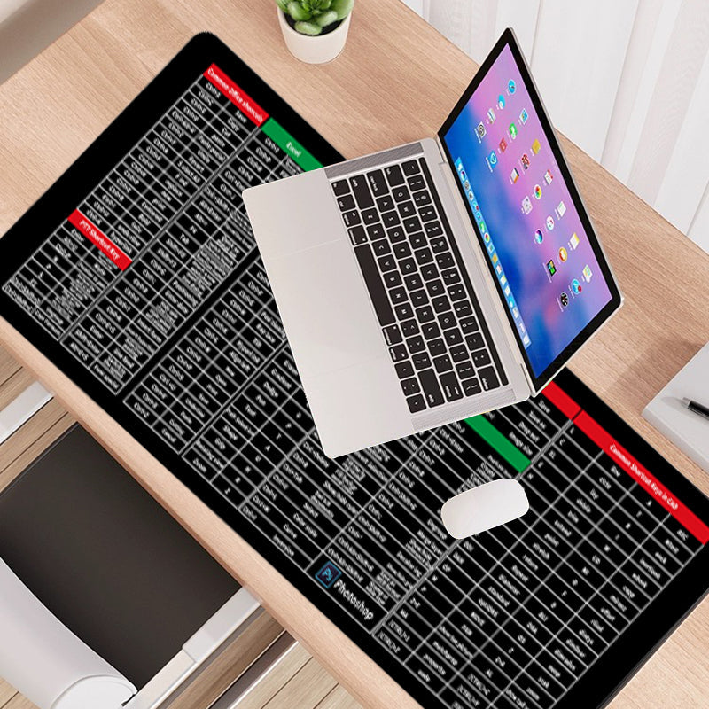 🖱️⌨️50 % de réduction🔥✨Pavé de clavier antidérapant Quick Key Super Large - avec motifs de raccourcis pour les logiciels de bureautique